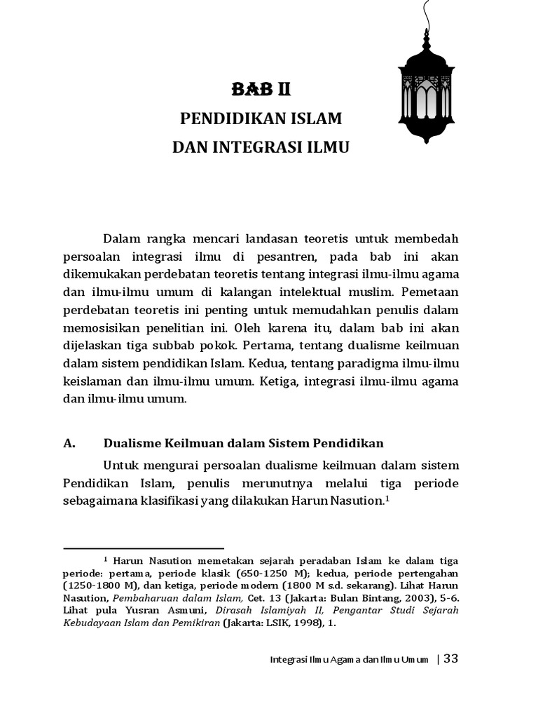 Integrasi Ilmu dalam Pendidikan Islam | PDF | Sejarah