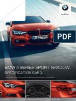 SPECIFICATION CARD - BMW 3 Series Edition Sport Shadow (F30)