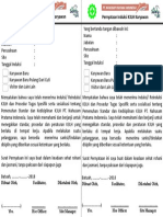 Form 009 Pernyataan Induksi K3LH Karyawan