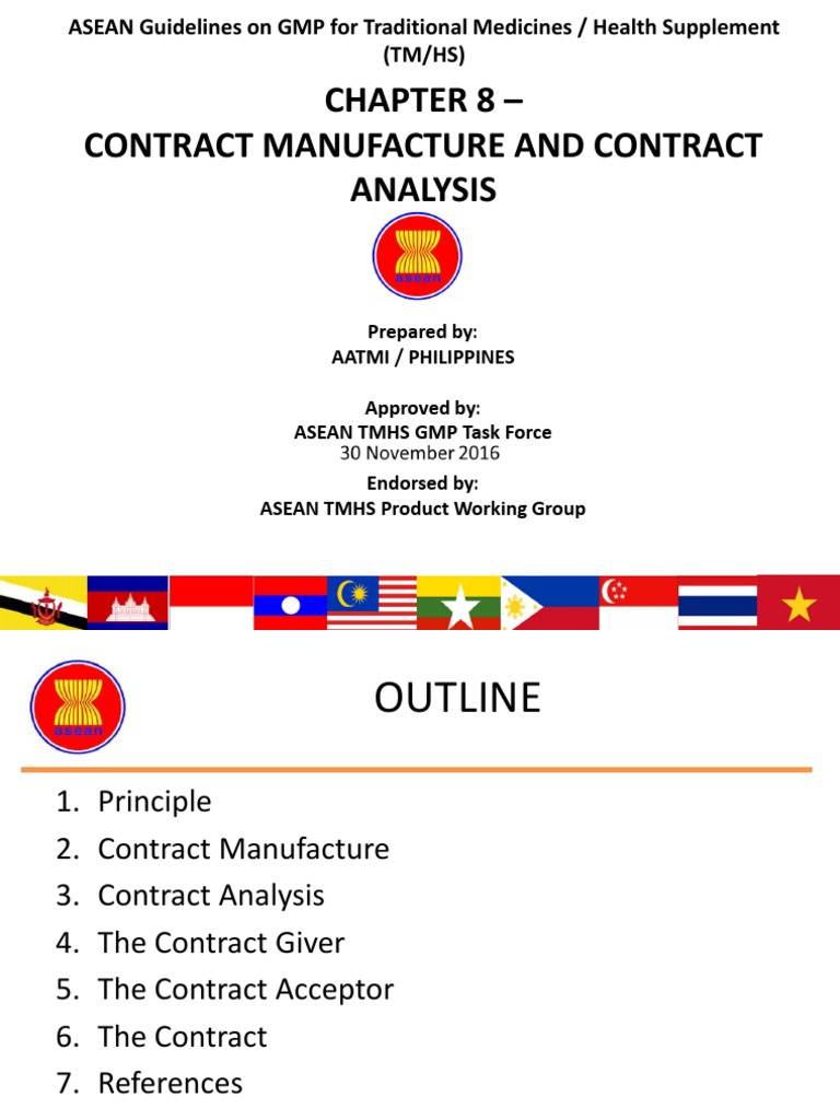 ASEAN TMHS GMP Training - Chapter 8 - Contract ...