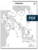 Mapa Del Continente Asiatico Con Nombres para Imprimir PDF