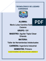 Cuestionario - Taller de Herramientas Intelectuales