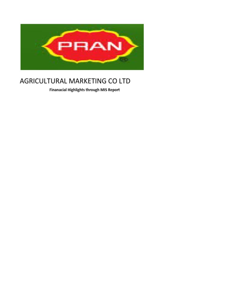Pran Group MIS Report | PDF | Dividend | Equity (Finance)
