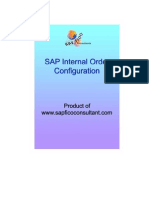 SAP Internal Order Investment Measure Configuration