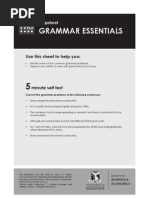 Grammar Essentials: Use This Sheet To Help You