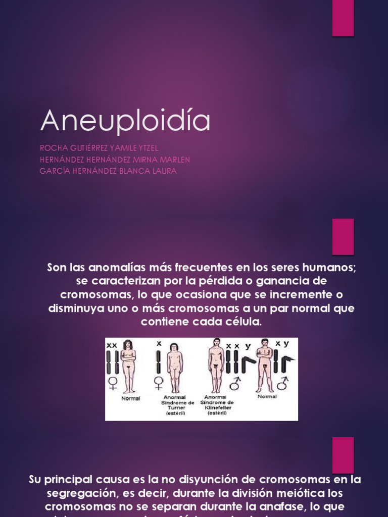 Aneuploidía PDF Procesos biologicos Nucleo celular