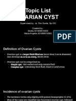 Ovarian Cyst Topic List