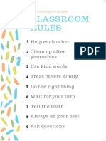 Classroom Rules Poster PDF
