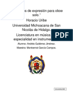 2 Estudios de Expresión para Oboe Solo Horacio Uribe