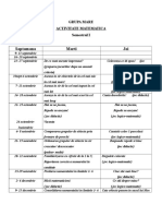 Model Matematica - Planificare - Grupa - Mare