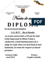 Diploma Nunta de Aur