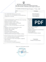 7 Classse Matrizes de Objectivos e Conteúdos Do Exames 2019 PDF