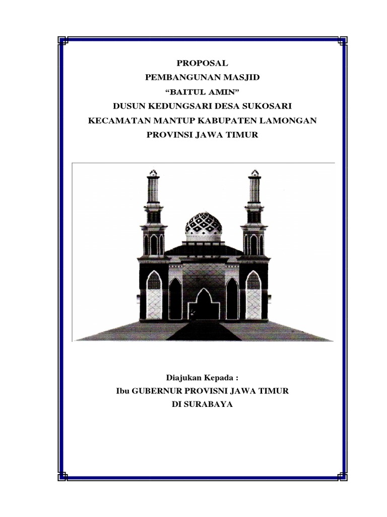 Proposal Pembangunan Masjid Baitul Amin | PDF | Perjalanan