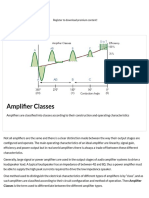 Amplifier Classes and The Classification of Amplifiers