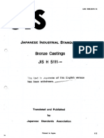 JIS H5111-1988 Bronze Castings