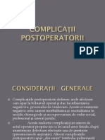 Complicaţii Postoperatorii