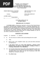 Counter Affidavit Garza