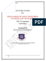 Lecture Notes - ch5 - Telephone Network