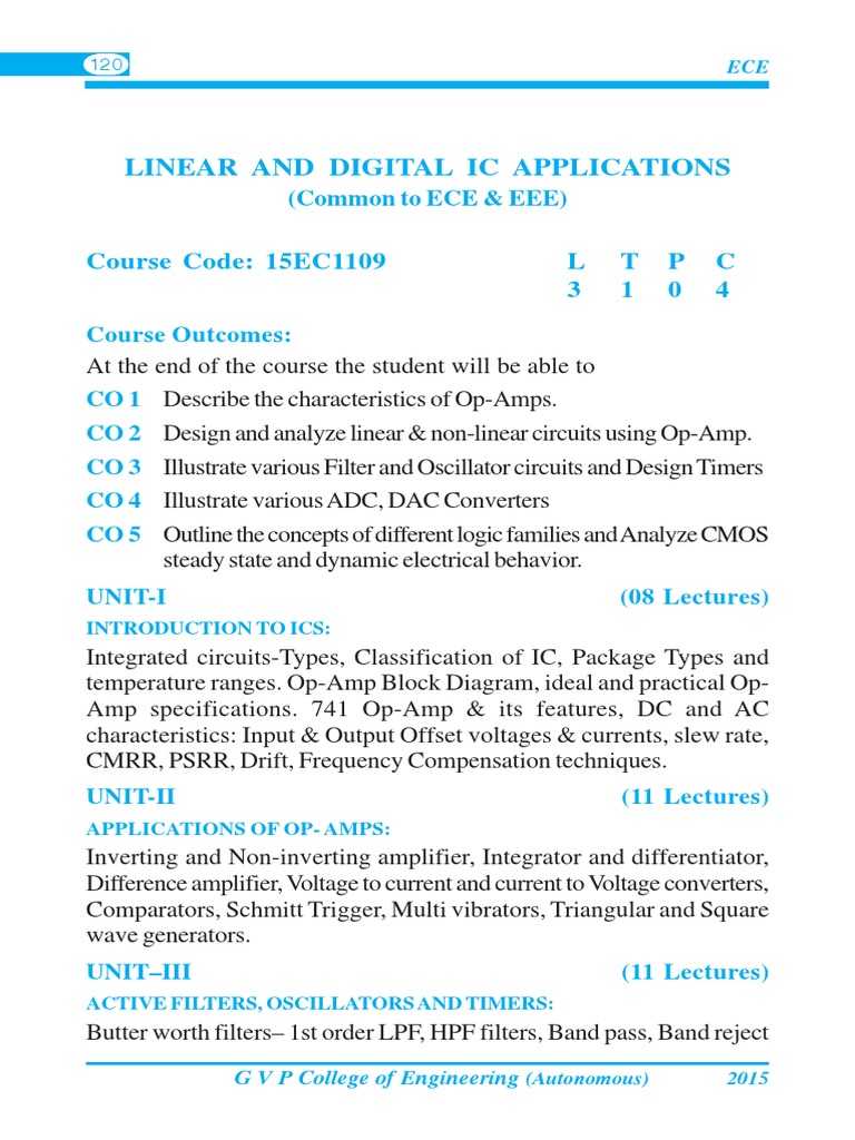 Linear and Digital IC Applications Guide | PDF | Operational Amplifier ...