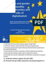 Youth and gender equality opportunities and risks of digitalisation