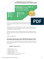 Administrasi Guru PAI SD Kurikulum 2013 PDF