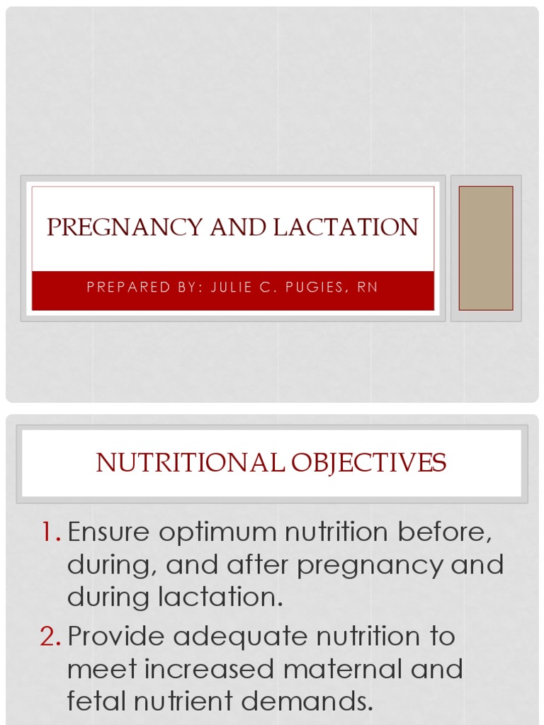 Nutrition Guidelines for Pregnancy & Lactation | PDF | Fetus | Pregnancy