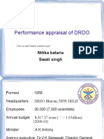 Performance Appraisal of DRDO: Nitika Kataria Swati Singh