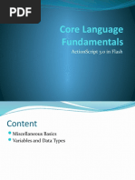 Core Language Fundamentals: Actionscript 3.0 in Flash