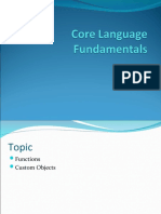 Core Language Function and Object