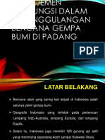 MANAJEMEN PENANGGULANGAN BENCANA GEMPA BUMI