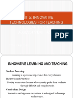 Unit 53B Innovative Technologies For Teaching and Learning