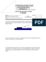 Formative Test WORK, ENERGY AND POWER