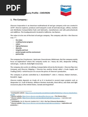 oil and gas company profile chevron corporation fossil fuels 2019 p&l