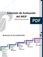Informe de Avances de La Comision de Evaluacion Del MEIF