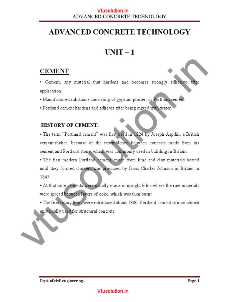 Advanced Concrete Technology Overview | PDF | Deformation (Engineering ...