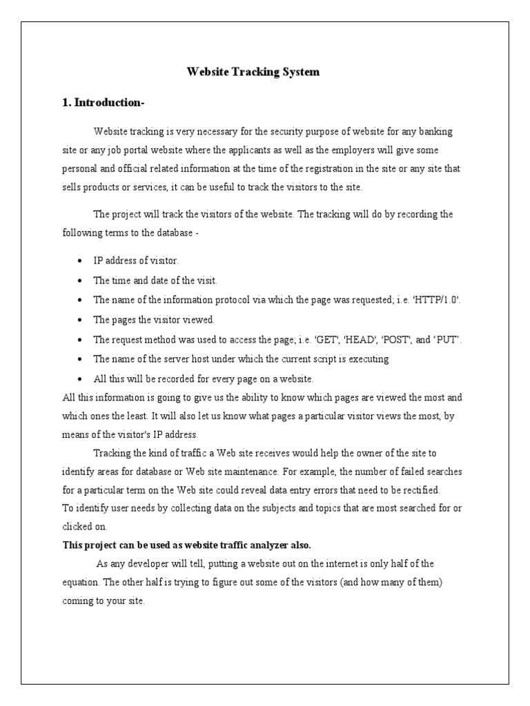 Website Visitor Tracking System Guide | PDF