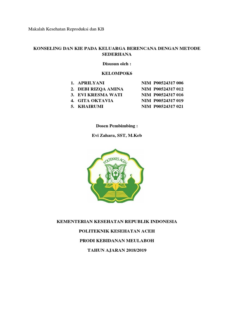 Cover Makalah Kesehatan Reproduksi Dan Kb