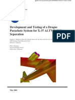 Development and Testing of A Drogue Parachute System For X-37 ALTV:B-52H Separation PDF