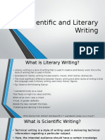 Difference Between Literary and Scientific Writing