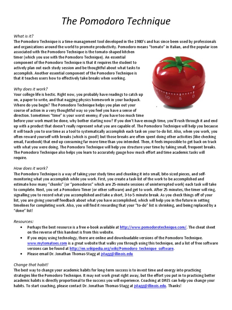 Pomodoro Technique PDF, PDF, Communication