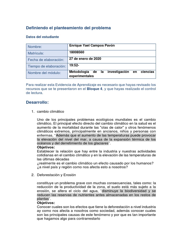 definiendo el planteamiento del problema uveg