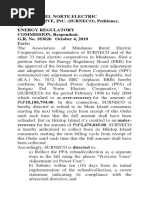 Constitutional Law2 Surigao Del Norte Electric Cooperative Inc Vs Energy Regulatory Commission GR No 183626 October 4, 2010 January 22, 2020 CASE DIGEST