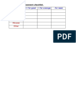 Peer and Self Assessment Checklist PDF