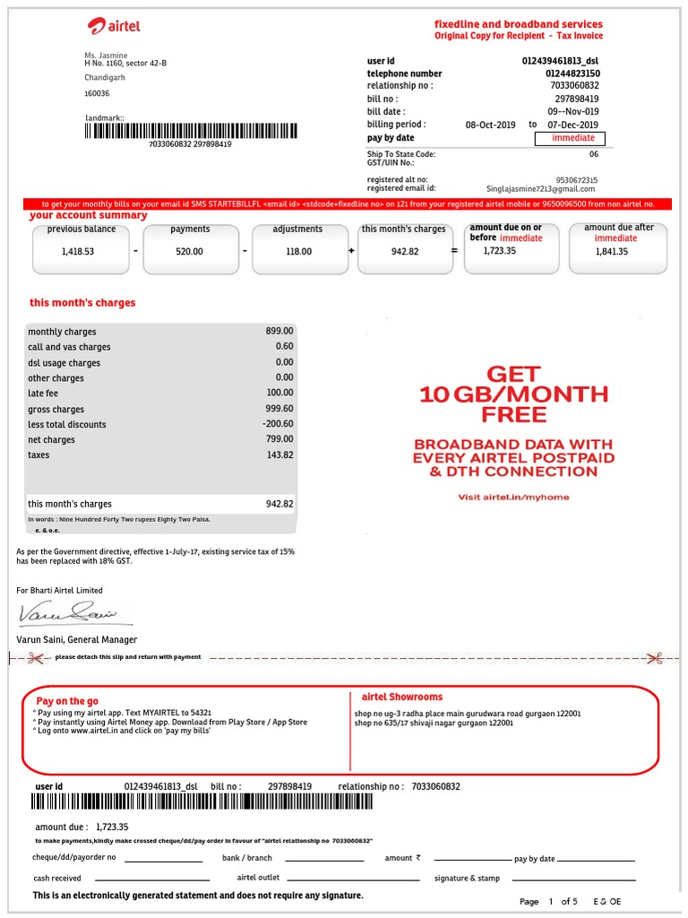 airtel-postpaid-bill-pdf-invoice-cheque