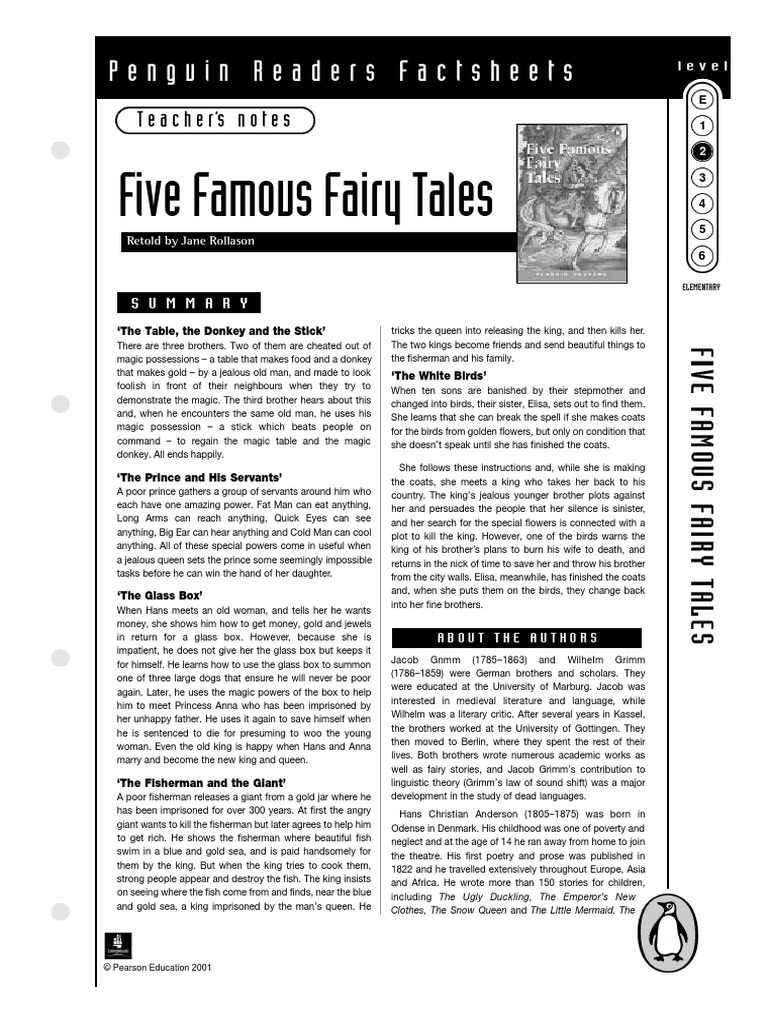 5 Famous Fairy Tales | PDF | Fairy Tales | Jealousy