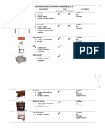 Especificaciones de Mobiliario y Equipo