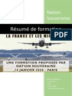 Résumé de la formation sur l'immigration par Nation Souveraine - Paris, 14 janvier 2020 