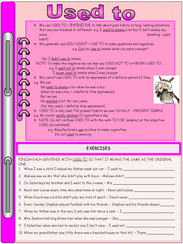 Used To Vs Usually Vs To Use PDF Linguistic Typology Grammar