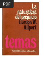 La Naturaleza Del Prejuicio-Allport | PDF