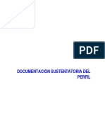 Documentación Sustentatoria Del Perfil